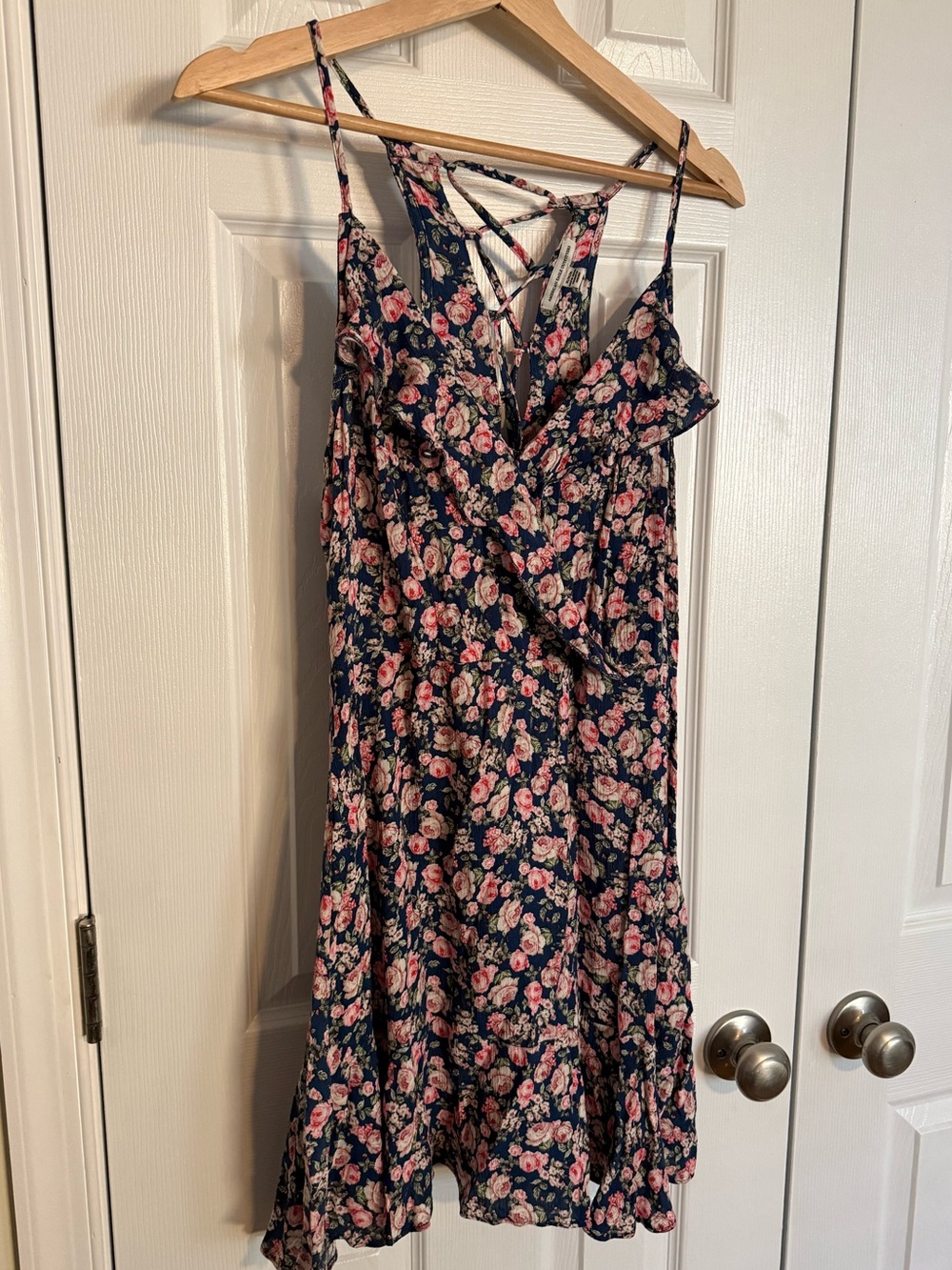 American Eagle Outfitters Navy Floral Strappy Mini Dress